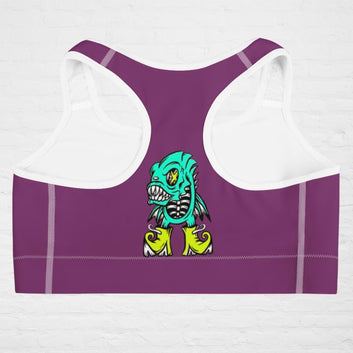 Trap Caviar “Purple Erkcel” Sports bra